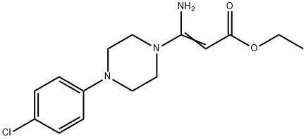 ETHYL 3-AMINO-3-[4-(4-CHLOROPHENYL)PIPERAZINO]ACRYLATE Struktur