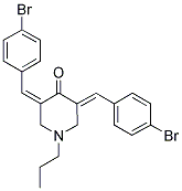 3,5-BIS-(4-BROMO-BENZYLIDENE)-1-PROPYL-PIPERIDIN-4-ONE Struktur