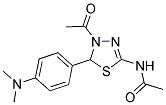 N-{4-ACETYL-5-[4-(DIMETHYLAMINO)PHENYL]-4,5-DIHYDRO-1,3,4-THIADIAZOL-2-YL}ACETAMIDE Struktur