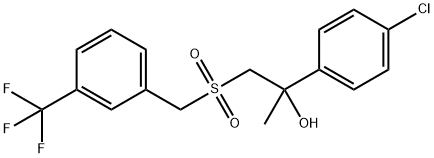 2-(4-CHLOROPHENYL)-1-([3-(TRIFLUOROMETHYL)BENZYL]SULFONYL)-2-PROPANOL Struktur