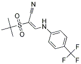 2-((TERT-BUTYL)SULFONYL)-3-((4-(TRIFLUOROMETHYL)PHENYL)AMINO)PROP-2-ENENITRILE Struktur