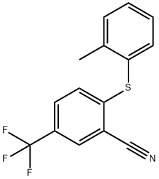 2-[(2-METHYLPHENYL)SULFANYL]-5-(TRIFLUOROMETHYL)BENZENECARBONITRILE Struktur