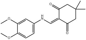 2-(((3,4-DIMETHOXYPHENYL)AMINO)METHYLENE)-5,5-DIMETHYLCYCLOHEXANE-1,3-DIONE Struktur