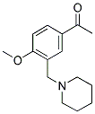 1-[4-METHOXY-3-(PIPERIDIN-1-YLMETHYL)PHENYL]ETHANONE Struktur