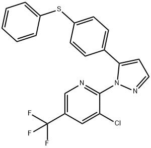 3-CHLORO-2-(5-[4-(PHENYLSULFANYL)PHENYL]-1H-PYRAZOL-1-YL)-5-(TRIFLUOROMETHYL)PYRIDINE Struktur