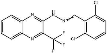 2,6-DICHLOROBENZENECARBALDEHYDE N-[3-(TRIFLUOROMETHYL)-2-QUINOXALINYL]HYDRAZONE Struktur