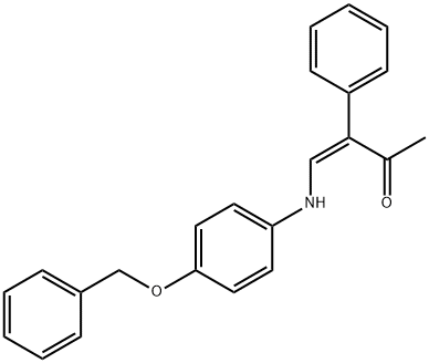 4-[4-(BENZYLOXY)ANILINO]-3-PHENYL-3-BUTEN-2-ONE Struktur