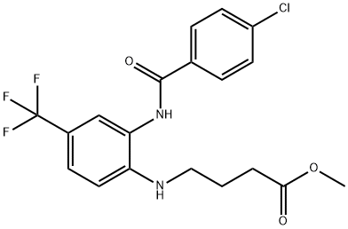 METHYL 4-[2-[(4-CHLOROBENZOYL)AMINO]-4-(TRIFLUOROMETHYL)ANILINO]BUTANOATE Struktur