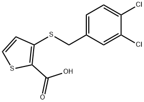 3-[(3,4-DICHLOROBENZYL)SULFANYL]-2-THIOPHENECARBOXYLIC ACID Struktur