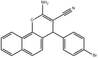 2-AMINO-4-(4-BROMOPHENYL)-4H-BENZO[H]CHROMENE-3-CARBONITRILE Struktur