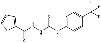 1-(THIOPHENECARBONYL)-4-(4-TRIFLUOROMETHYLPHENYL)SEMICARBAZIDE Struktur