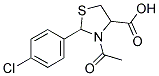 3-ACETYL-2-(4-CHLORO-PHENYL)-THIAZOLIDINE-4-CARBOXYLIC ACID Struktur