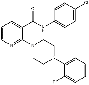 N-(4-CHLOROPHENYL)-2-[4-(2-FLUOROPHENYL)PIPERAZINO]NICOTINAMIDE Struktur