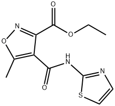 ETHYL 5-METHYL-4-[(1,3-THIAZOL-2-YLAMINO)CARBONYL]-3-ISOXAZOLECARBOXYLATE Struktur