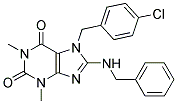 8-(BENZYLAMINO)-7-(4-CHLOROBENZYL)-1,3-DIMETHYL-3,7-DIHYDRO-1H-PURINE-2,6-DIONE Struktur