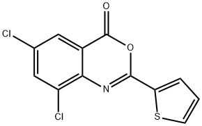 6,8-DICHLORO-2-(2-THIENYL)-4H-3,1-BENZOXAZIN-4-ONE Struktur