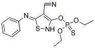 3-[(DIETHOXYPHOSPHOROTHIOYL)OXY]-5-(PHENYLIMINO)-2,5-DIHYDROISOTHIAZOLE-4-CARBONITRILE Struktur