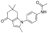 N-(4-(2,6,6-TRIMETHYL-4-OXO-5,6,7-TRIHYDROINDOLYL)PHENYL)ETHANAMIDE Struktur