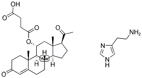 4-PREGNEN-3,20-DIONE-11ALPHA-HEMISUCCINATE-HISTAMINE Struktur