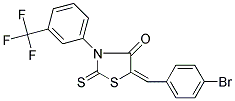 (5E)-5-(4-BROMOBENZYLIDENE)-2-THIOXO-3-[3-(TRIFLUOROMETHYL)PHENYL]-1,3-THIAZOLIDIN-4-ONE Struktur