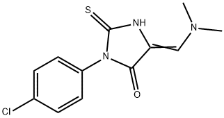 3-(4-CHLOROPHENYL)-5-[(DIMETHYLAMINO)METHYLENE]-2-THIOXOTETRAHYDRO-4H-IMIDAZOL-4-ONE Struktur