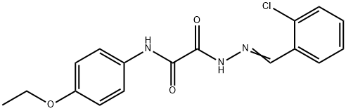 2-[2-(2-CHLOROBENZYLIDENE)HYDRAZINO]-N-(4-ETHOXYPHENYL)-2-OXOACETAMIDE Struktur