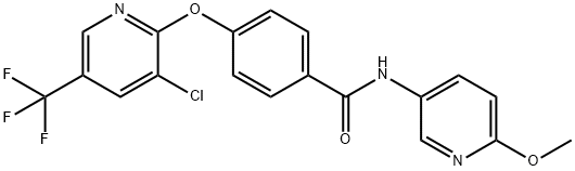 (4-(3-CHLORO-5-(TRIFLUOROMETHYL)(2-PYRIDYLOXY))PHENYL)-N-(6-METHOXY(3-PYRIDYL))FORMAMIDE Struktur