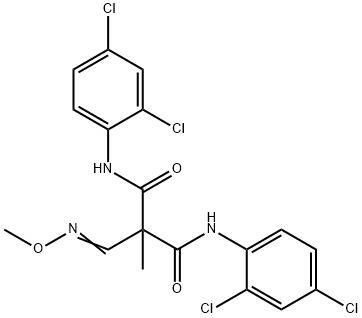 N1,N3-BIS(2,4-DICHLOROPHENYL)-2-[(METHOXYIMINO)METHYL]-2-METHYLMALONAMIDE Struktur