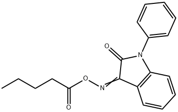 3-[(PENTANOYLOXY)IMINO]-1-PHENYL-1,3-DIHYDRO-2H-INDOL-2-ONE Struktur