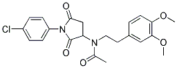 N-(1-(4-CHLOROPHENYL)-2,5-DIOXOPYRROLIDIN-3-YL)-N-(3,4-DIMETHOXYPHENETHYL)ACETAMIDE Struktur