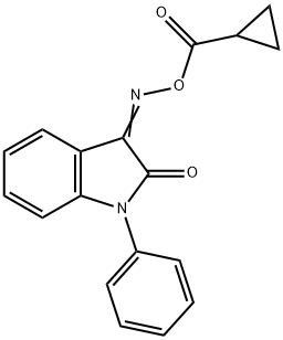 3-([(CYCLOPROPYLCARBONYL)OXY]IMINO)-1-PHENYL-1,3-DIHYDRO-2H-INDOL-2-ONE Struktur