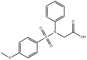 2-([(4-METHOXYPHENYL)SULFONYL]ANILINO)ACETIC ACID Struktur