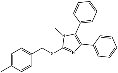 1-METHYL-2-[(4-METHYLBENZYL)SULFANYL]-4,5-DIPHENYL-1H-IMIDAZOLE Struktur