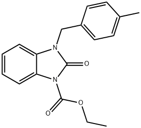 ETHYL 3-(4-METHYLBENZYL)-2-OXO-2,3-DIHYDRO-1H-1,3-BENZIMIDAZOLE-1-CARBOXYLATE Structure