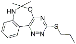 6,6-DIMETHYL-3-(PROPYLTHIO)-6,7-DIHYDRO[1,2,4]TRIAZINO[5,6-D][3,1]BENZOXAZEPINE Struktur