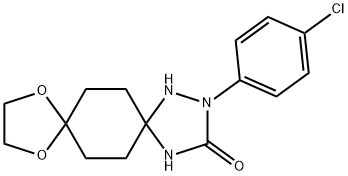 2-(4-CHLOROPHENYL)-9,12-DIOXA-1,2,4-TRIAZADISPIRO[4.2.4.2]TETRADECAN-3-ONE Struktur