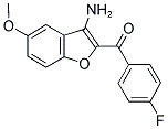 (3-AMINO-5-METHOXY-BENZOFURAN-2-YL)-(4-FLUORO-PHENYL)-METHANONE Struktur