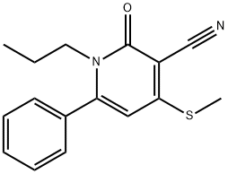 4-(METHYLSULFANYL)-2-OXO-6-PHENYL-1-PROPYL-1,2-DIHYDRO-3-PYRIDINECARBONITRILE Struktur