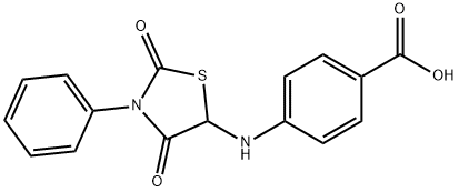 4-[(2,4-DIOXO-3-PHENYL-1,3-THIAZOLIDIN-5-YL)AMINO]BENZOIC ACID Struktur