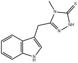 5-(1H-INDOL-3-YLMETHYL)-4-METHYL-4H-1,2,4-TRIAZOL-3-YLHYDROSULFIDE Struktur