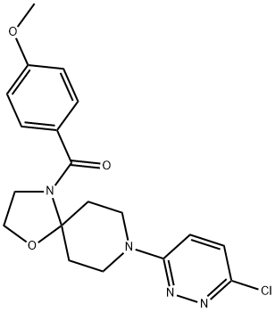 [8-(6-CHLORO-3-PYRIDAZINYL)-1-OXA-4,8-DIAZASPIRO[4.5]DEC-4-YL](4-METHOXYPHENYL)METHANONE Struktur