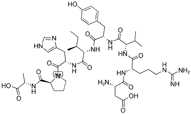 ASP-ARG-VAL-TYR-ILE-HIS-PRO-ALA Struktur