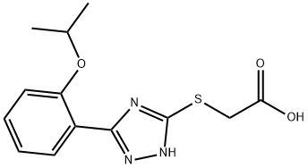 [5-(2-ISOPROPOXY-PHENYL)-4 H-[1,2,4]TRIAZOL-3-YLSULFANYL]-ACETIC ACID Struktur