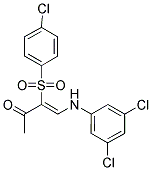 4-((3,5-DICHLOROPHENYL)AMINO)-3-((4-CHLOROPHENYL)SULFONYL)BUT-3-EN-2-ONE Struktur