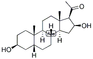 5-BETA-PREGNAN-3-BETA, 16-BETA-DIOL-20-ONE Struktur