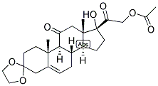 5-PREGNEN-17,21-DIOL-3,11,20-TRIONE 21-ACETATE 3-ETHYLENEKETAL Struktur