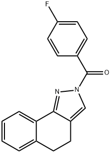 4,5-DIHYDRO-2H-BENZO[G]INDAZOL-2-YL(4-FLUOROPHENYL)METHANONE Struktur