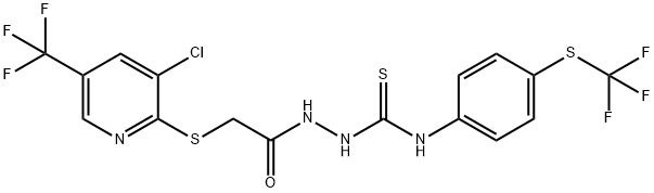 1-(2-(3-CHLORO-5-(TRIFLUOROMETHYL)(2-PYRIDYLTHIO))ACETYL)-4-(4-(TRIFLUOROMETHYLTHIO)PHENYL)THIOSEMICARBAZIDE Struktur