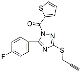 5-(4-FLUOROPHENYL)-3-PROP-2-YNYLTHIO(1,2,4-TRIAZOLYL) 2-THIENYL KETONE Struktur