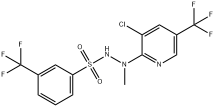 N'-[3-CHLORO-5-(TRIFLUOROMETHYL)-2-PYRIDINYL]-N'-METHYL-3-(TRIFLUOROMETHYL)BENZENESULFONOHYDRAZIDE Struktur